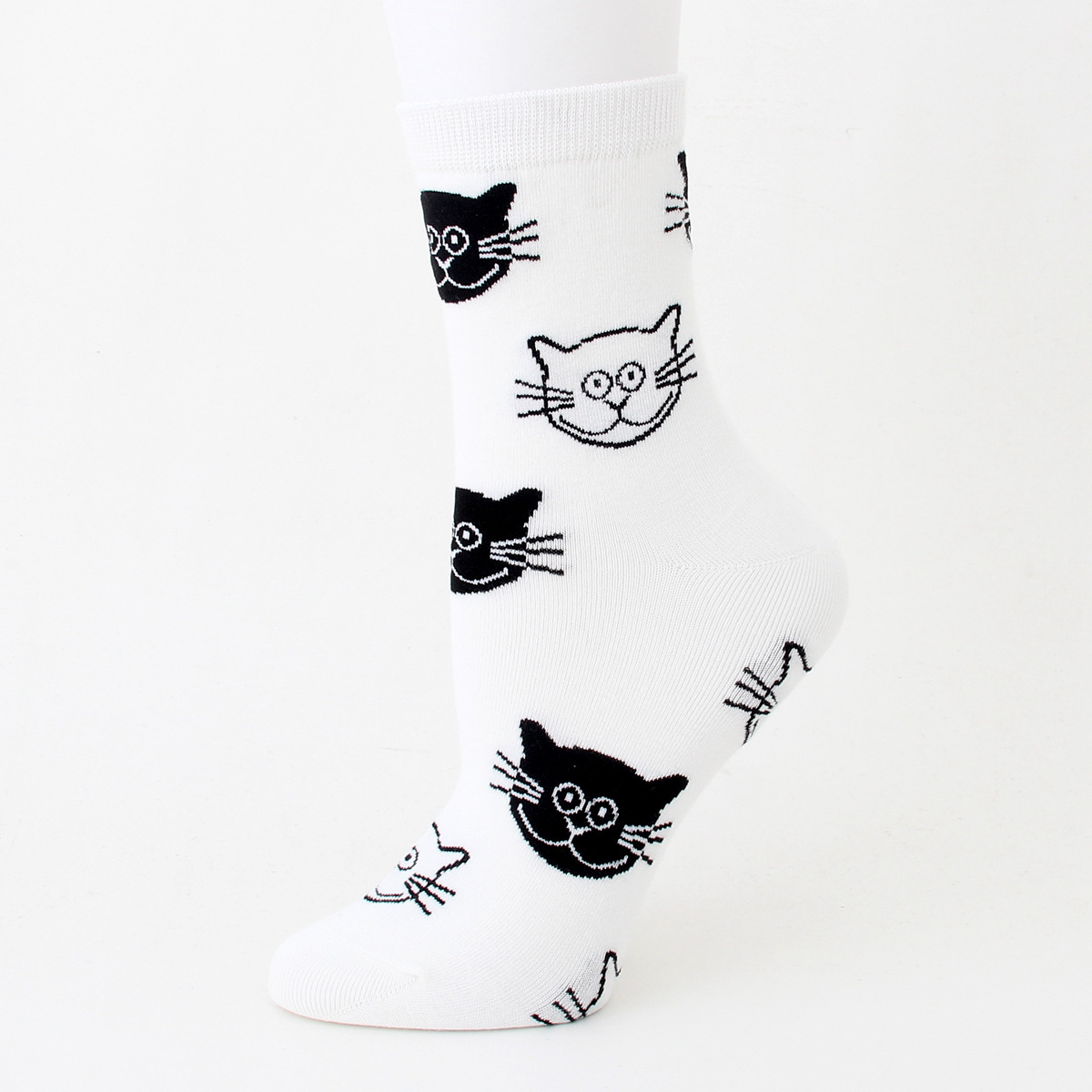 12 Pairs Cartoon Cat Sweat Socks Cotton Socks Cute Silly Socks Bulk Wholesale